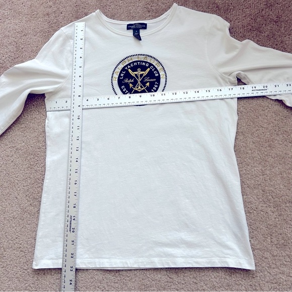Ralph Lauren Jeans Co Long Sleeve Crewneck White Tee - Picture 5 of 7